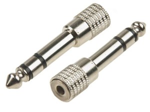 Przejściówka wtyk Jack 6,35mm stereo na gniazdo Jack 3,5mm stereo