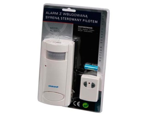 Alarm, czujnik ruchu sterowany pilotem, syrena 95dB, MA-703