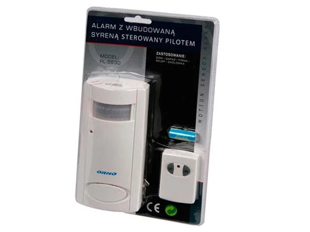 Alarm, czujnik ruchu sterowany pilotem, syrena 95dB, MA-703