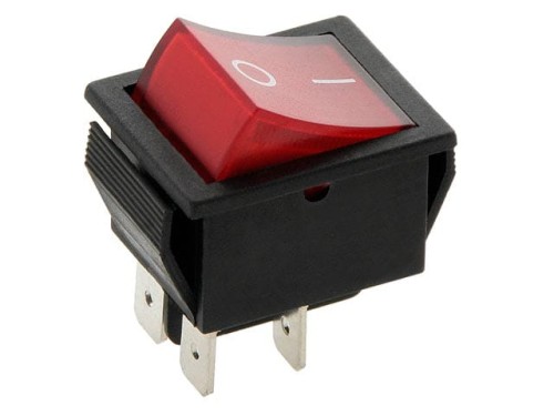 Przełącznik klawiszowy MK621 12V podświetlany czerwony