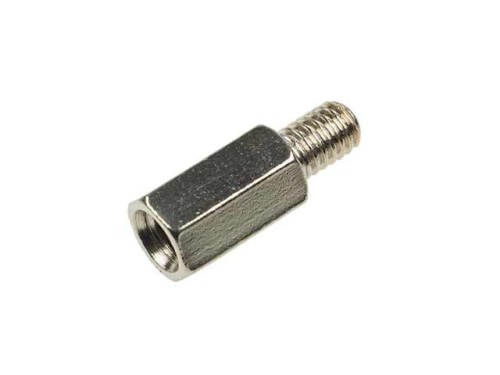 Tulejka dystansowa zewn/wewn, gwint M3 dł. 15mm; niklowana