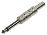 Wtyk Jack 6,3mm mono, metal