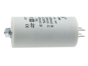 Kondensator do silników 8uF 450VAC, konektory, śruba M8