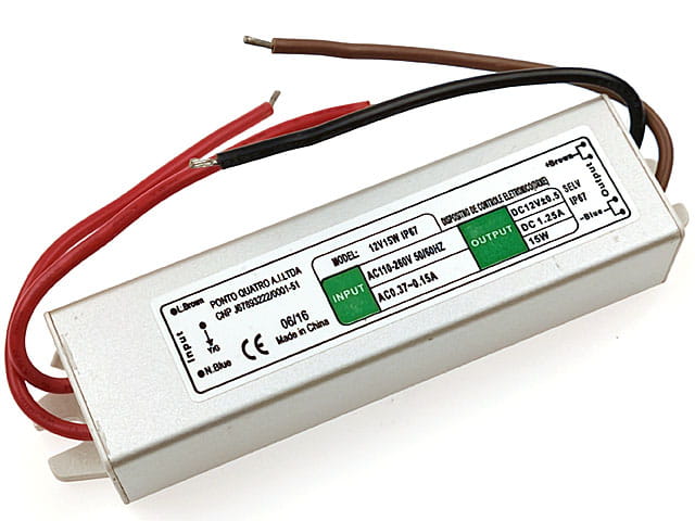 zasilacz LED 15W wodoodporny IP67