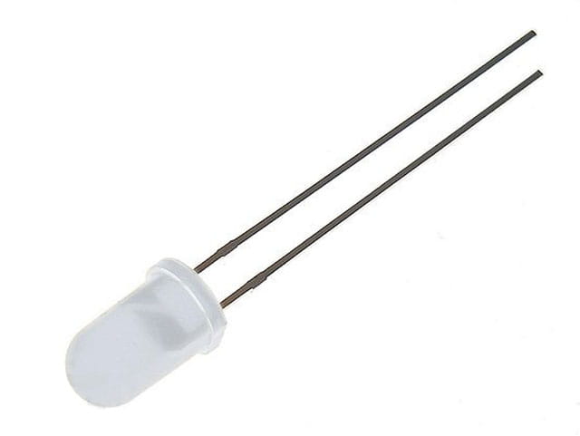 LED 5mm biała matowa