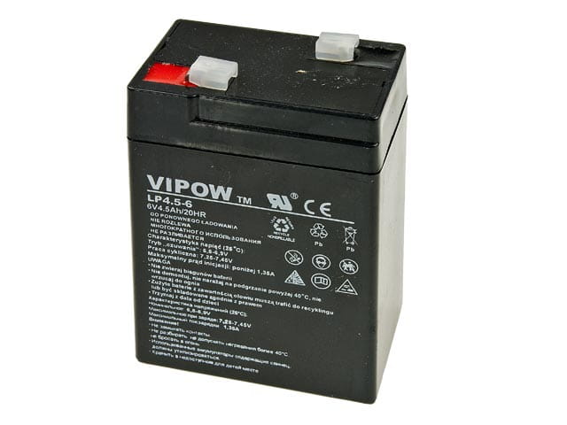 Akumulator żelowy 6V 4,5Ah Vipow LP4.5-6