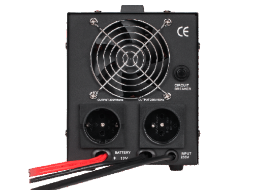 Zasilanie awaryjne, czysty sinus, 12VDC / 230VAC 500W; Kemot