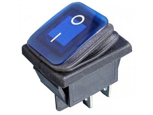 RSH201L230B; przełącznik hermetyczny klawiszowy OFF-ON bistabilny, podświetlenie niebieskie 230V; KCD2B