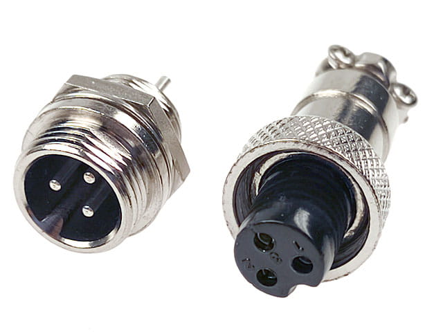 Złącze mini NC/CB 3pin, wtyk+gniazdo na kabel