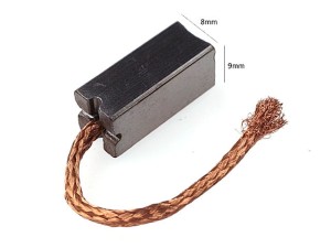 Szczotki grafitowo-miedziane 8x9x20mm, wyprowadzenie górne; silniki 6V-12V-24V