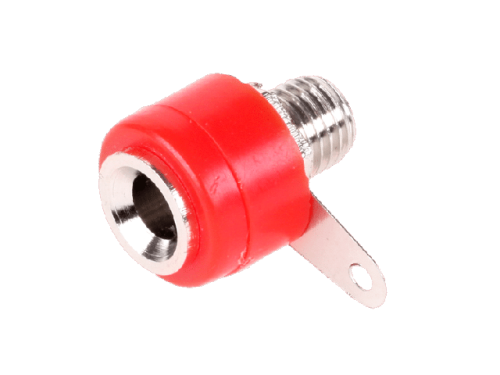 Gniazdo bananowe 4mm, 19A 60V; czerwone