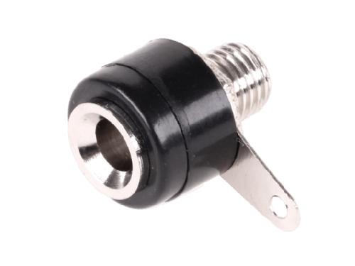 Gniazdo bananowe 4mm, 19A 60V; czarne