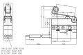 hermetyczny, 5A 12V, dźwignia 15mm z rolką; G905