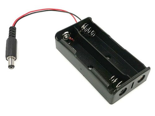 Koszyk na akumulatory 18650, pojemnik na 2 ogniwa, wtyk 2,1/5,5mm