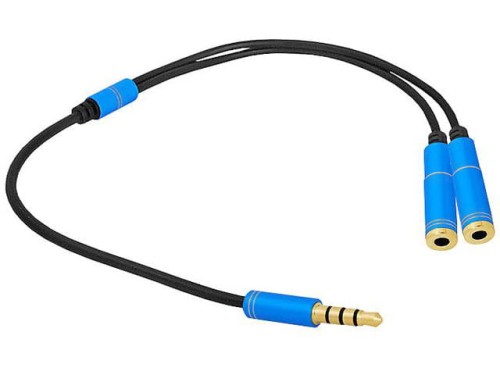 wtyk Jack 3,5mm 4p na 2 x gniazdo 3,5mm