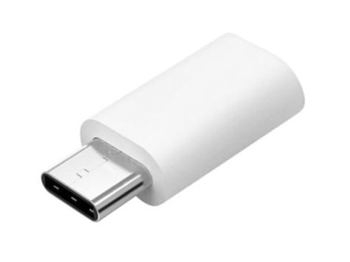 Adapter wtyk USB micro C na gniazdo USB mikro B, biały