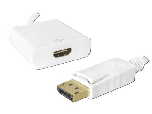 Adapter gniazdo HDMI - wtyk DisplayPort, kabel 10cm