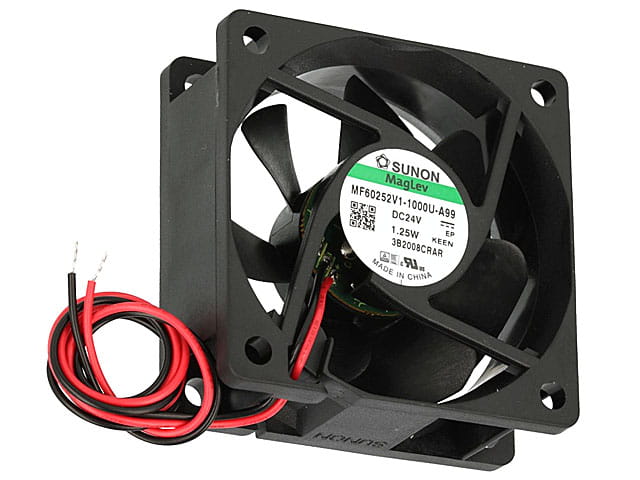 Wentylator 24VDC 60x60x25mm 2 przewody 39,9m3/h łożysko vapo; Sunon MF60252V1-A99