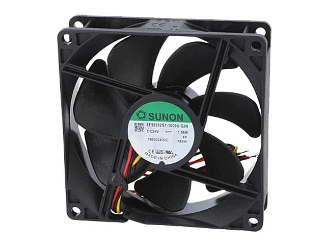 Wentylator 24VDC 92x92x25mm 3 przewody 87,5m3/h łożysko ślizgowe; Sunon EF92252S1-G99