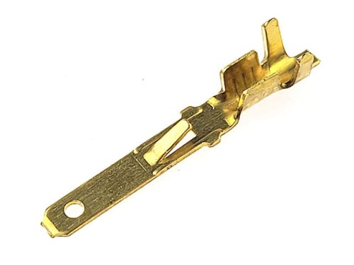 Konektor męski, wsuwka 2,8mm nieizolowany z zatrzaskiem