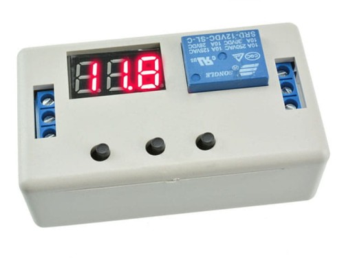 Timer 12V z przekaźnikiem, zakres 1s-999min