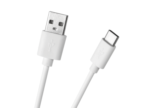Kabel USB wtyk A - wtyk C, 1m biały, wersja USB 2.0
