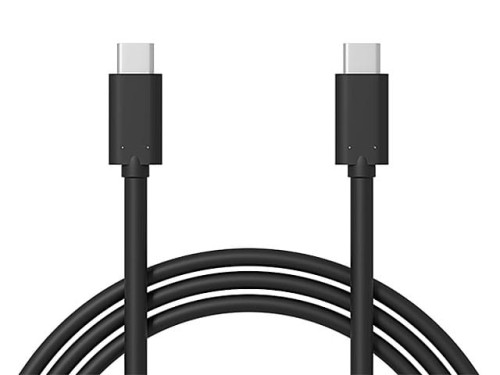 Kabel USB3.1 wtyk C - wtyk C, 1m czarny