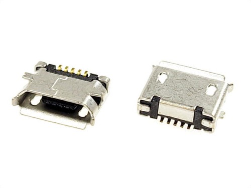 Gniazdo micro USB B, kątowe 5 pin, montaż SMT