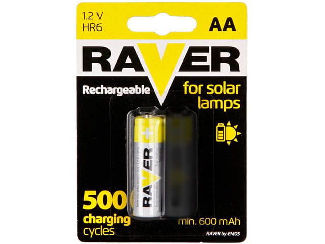 Akumulator do lamp solarnych R6 (AA) 600mAh; Raver