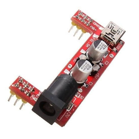 Moduł zasilania do płytek stykowych 3,3V-5V, gniazdo USB mini