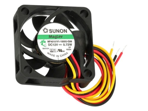 Wentylator 12VDC 40x40x10, 3 przewody, 13,59m3/h, łożysko Vapo; Sunon MF40101V1-1000U-G99