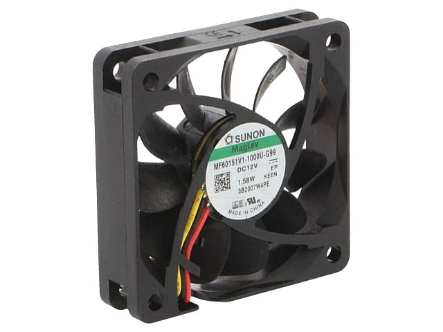 Wentylator 12VDC 60x60x15 3 przewody, łożysko Vapo; Sunon MF60151V1-G99-A