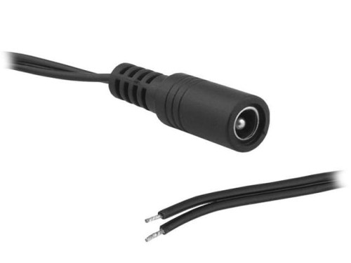 Gniazdo 5,5x2,5 z przewodem 2x0,35mm2, długość 1m