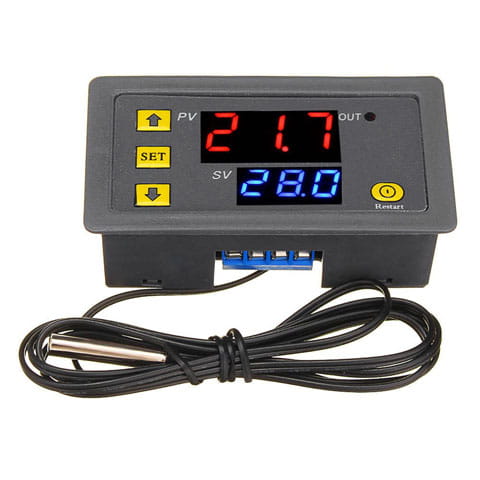 Moduł sterownik temperatury -50 +120°C 15A, podwójny wyświetlacz; W323