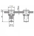 Amperomierz 100A woltomierz 500V AC, czerwony, 31x31mm