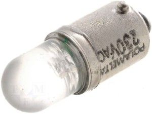 Lampka LED BA9s 230V niebieska