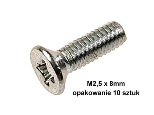 Wkręt M2,5x8mm, stożkowy