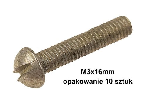 Wkręt M3x16mm patyna