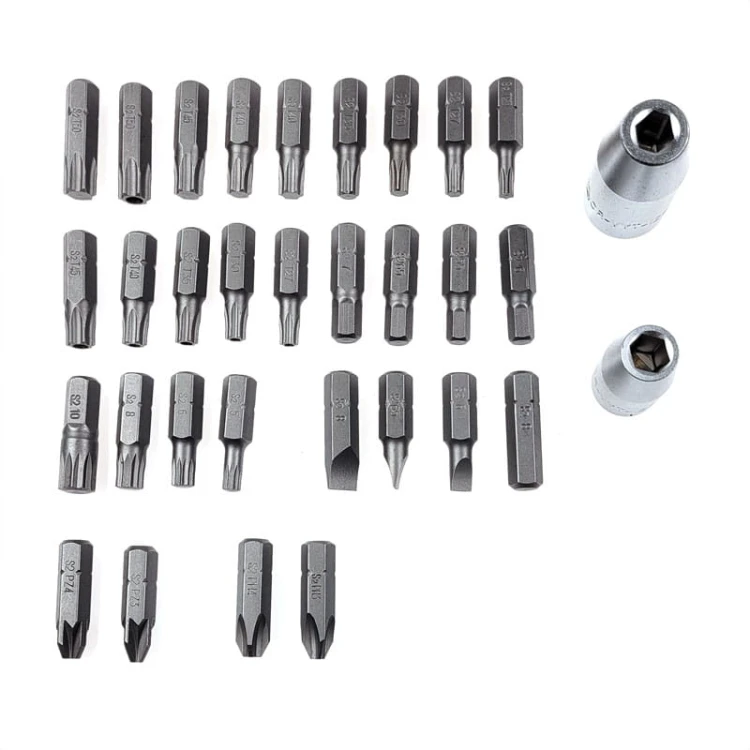 Zestaw 30 sztuk bitów 8x30mm z 2 adapterami, YATO