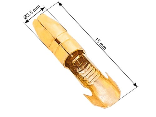 Konektor okrągły męski nieizolowany 3,3mm