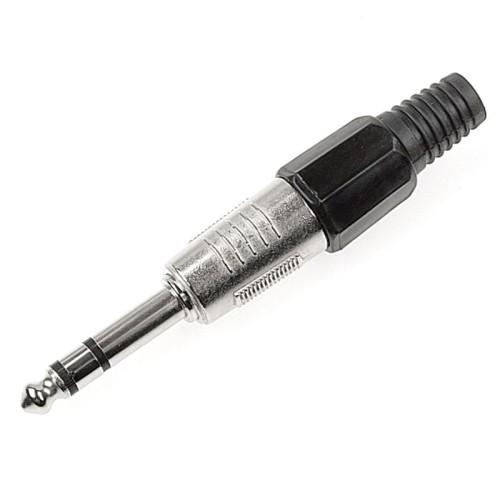 Wtyk Jack 6,3mm stereo, prosty