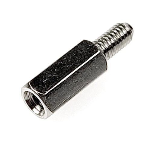 Tulejka dystansowa zewn/wewn, gwint M3 dł. 10mm; niklowana