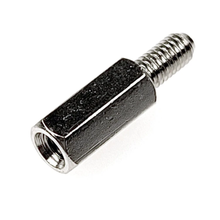 Tulejka dystansowa zewn/wewn, gwint M3 dł. 10mm; niklowana