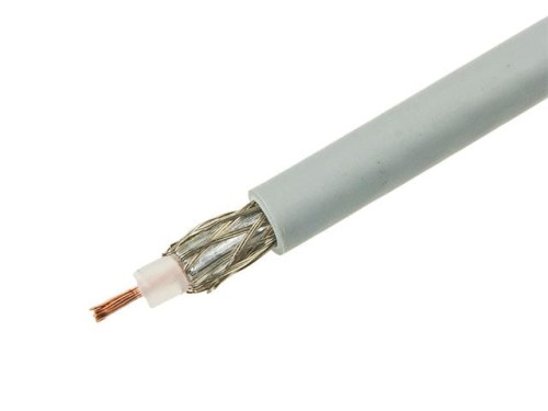 Kabel koncentryczny RG58 linka CU oplot AL, szary