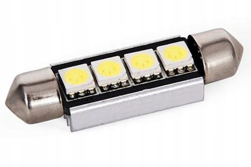 Żarówka LED C5W 39mm 12V 4xLED z radiatorem