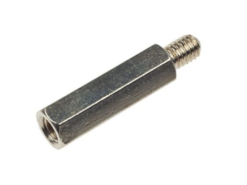 Tulejka dystansowa M5 wys. 25mm zewn/wewn, mosiądz niklowany