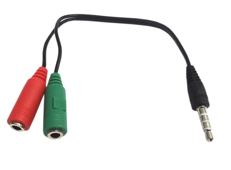 Adapter wtyk Jack 3,5mm 4p na 2 x gniazdo 3,5mm stereo