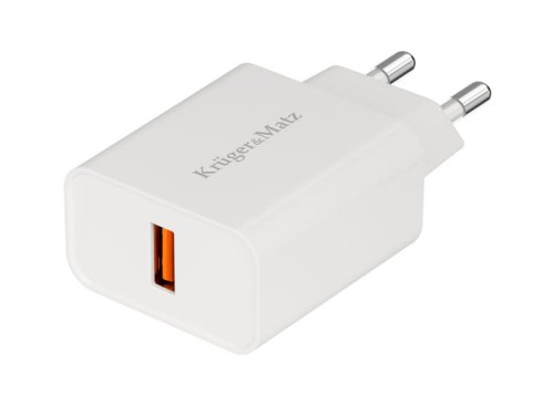 Ładowarka USB 18W Quick Charge 3.0, gniazdo USB typ A; Kruger&Matz