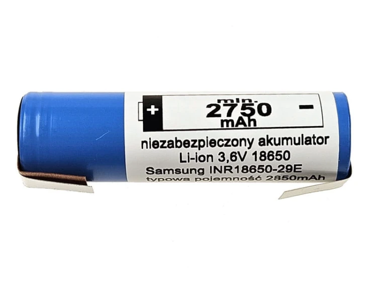 INR18650 blaszki lutownicze; SAMSUNG