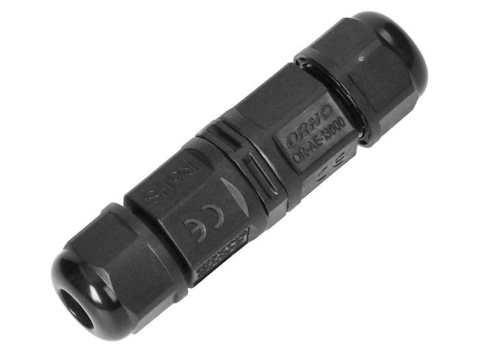 Złącze hermetyczne 3x1,5mm2 IP68, czarne; ORNO